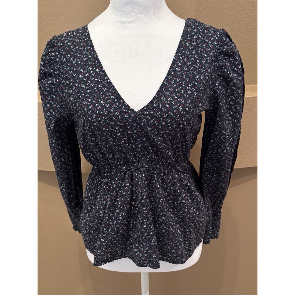 Madewell Peplum Top Blouse Size XS